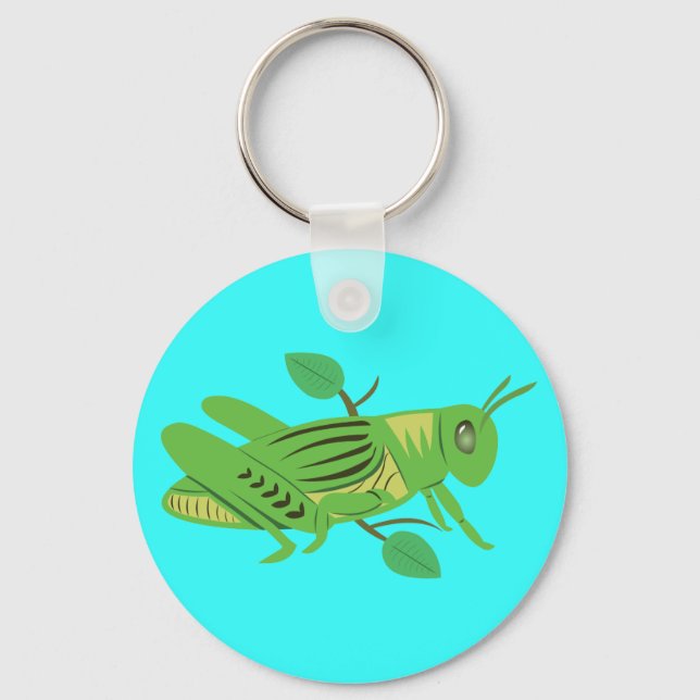 Green Grasshopper Key Ring (Front)