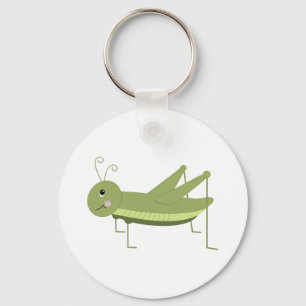Green Grasshopper Key Ring