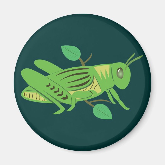 Green Grasshopper Magnet (Front)