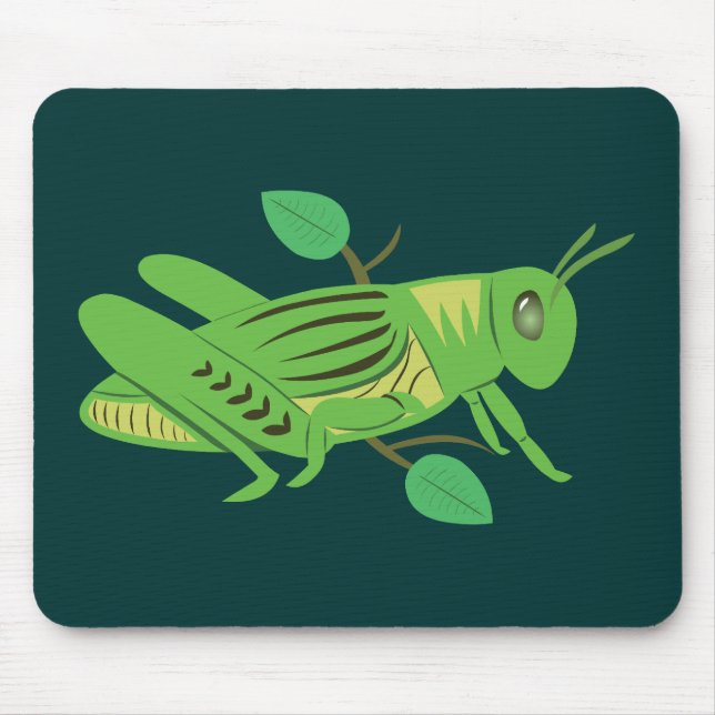 Green Grasshopper Mouse Mat (Front)