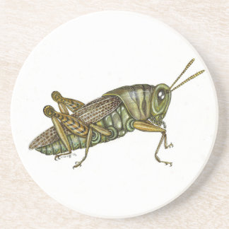 Green Grasshopper Paper Coaster