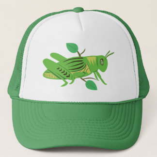 Green Grasshopper Trucker Hat