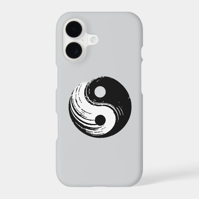 Green Gray iPhone 17 Case with Halloween Yin Yang  (Back)