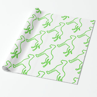Green Great Dane Wrapping Paper