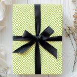 Green Greek Key Maze Wrapping Paper<br><div class="desc">Elevate your gift-giving with this modern twist on a classic Greek key pattern. The intricate maze design in refreshing green and white hues adds a touch of sophistication to any occasion. Crafted from high-quality paper,  this gift wrap offers a unique and stylish way to present your presents.</div>