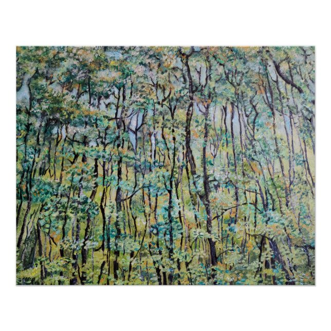 Green green forest painting poster (Front)