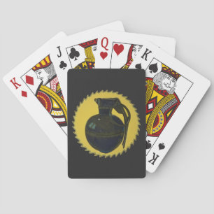 Green Grenade Playing Cards