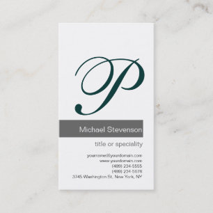 Green Grey Black White Consultant Business Card