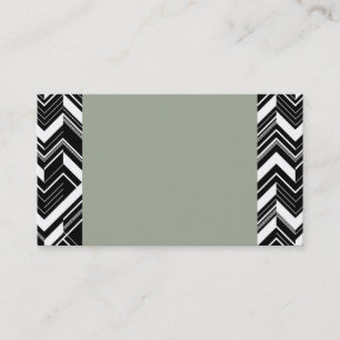 Green/Grey Chevron Business Cards
