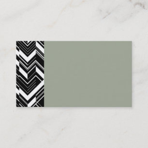 Green/Grey Chevron Business Cards