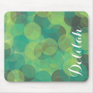 Green Grey Custom Name Mouse Mat