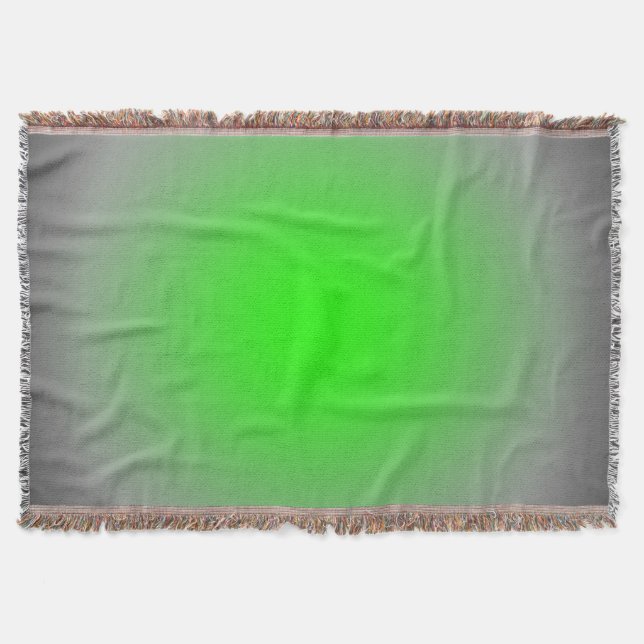 Green & Grey Focus Throw Blanket (Front)