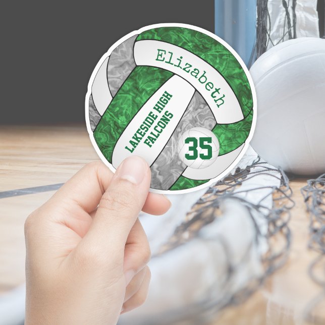 green grey girls volleyball w school mascot name (Creator Uploaded)