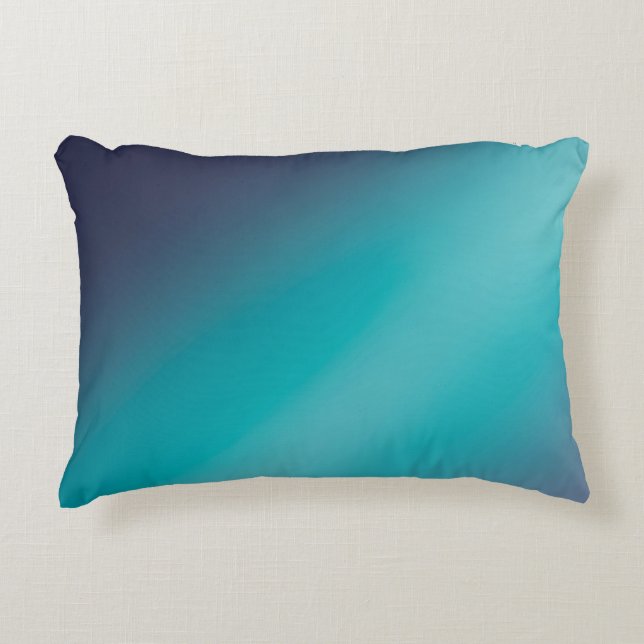 Green Grey  moonlight ombre Decorative Cushion (Front)