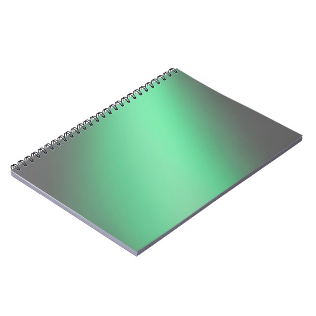 Green Grey moonlight ombre effect  Notebook (Left Side)