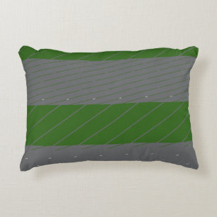 Green & Grey Pattern Decorative Cushion