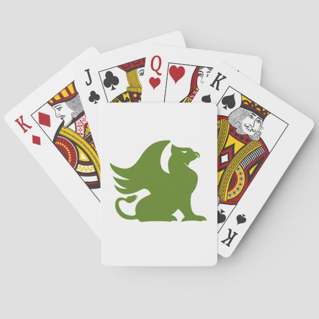 Green Griffin Playing Cards (Back)