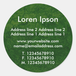 Green Ground Business / Profile Classic Round Sticker
