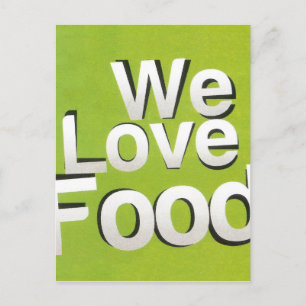 Green Grub Club: We Heart Food Design Postcard