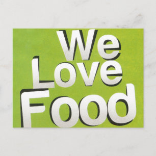 Green Grub Club: We Heart Food Design Postcard