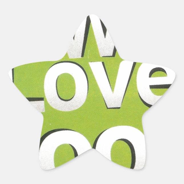 Green Grub Club: We Heart Food Design Star Sticker (Front)