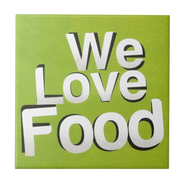 Green Grub Club: We Heart Food Design Tile (Front)