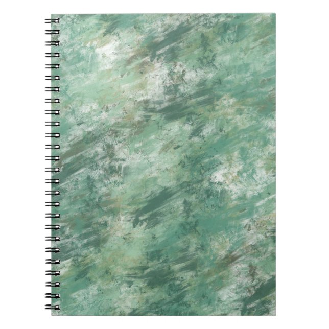 Green Grunge Abstract Notebook (Front)