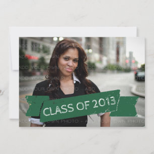 Green Grunge Banner 2013 Grad Invitation