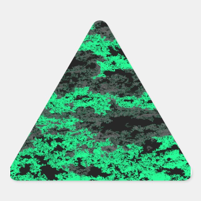 Green Grunge Clouds Stickers (Front)