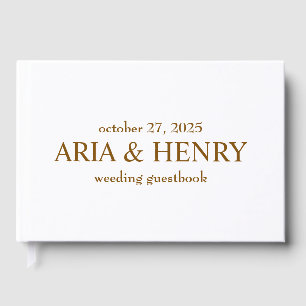Green Guestbook • Modern Wedding Guest Book • Trad