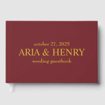Green Guestbook • Modern Wedding Guest Book • Trad