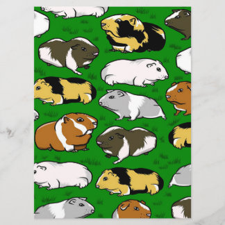 Green Guinea Pig Pattern  Pet Owner Perfect Gift Menu