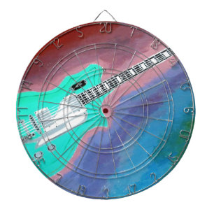 Green Guitar Dartboard