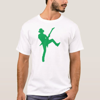 Green Guitar Player Silhouette T-Shirt