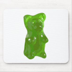 Green Gummy Bear Candy Mouse Mat