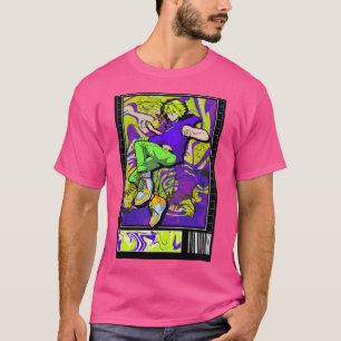 Green Hair Anime Boy Dancing Anime Boy T-Shirt