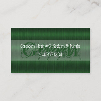 Green Hair D2 Salon Beautician Business Cards