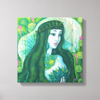 Green Hair Mermaid Underwater Fantasy Surreal Art