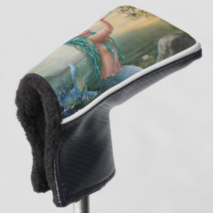 green haired mermaid golf head cover