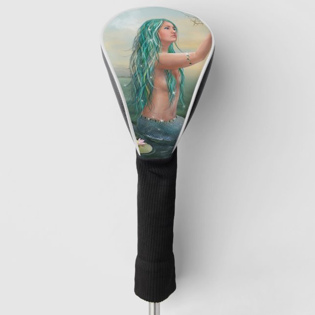 green haired mermaid golf head cover (Front)