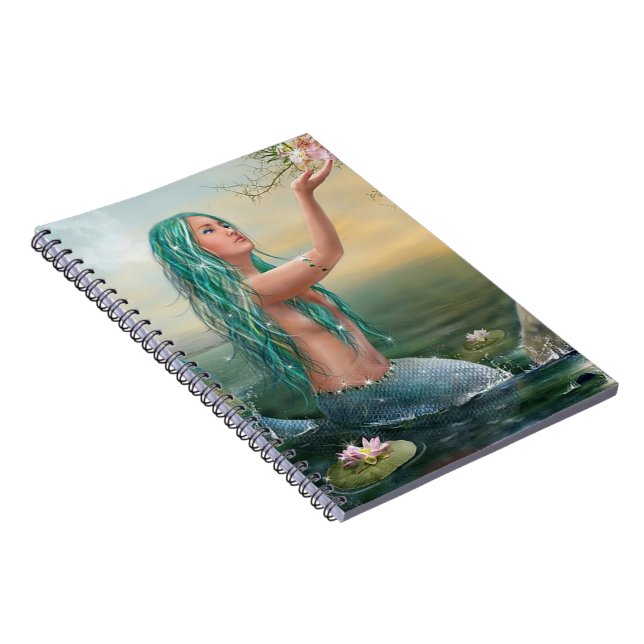 green haired mermaid notebook (Right Side)