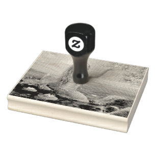 green haired mermaid rubber stamp