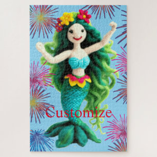 Green-haired Mermaid Thunder_Cove Jigsaw Puzzle