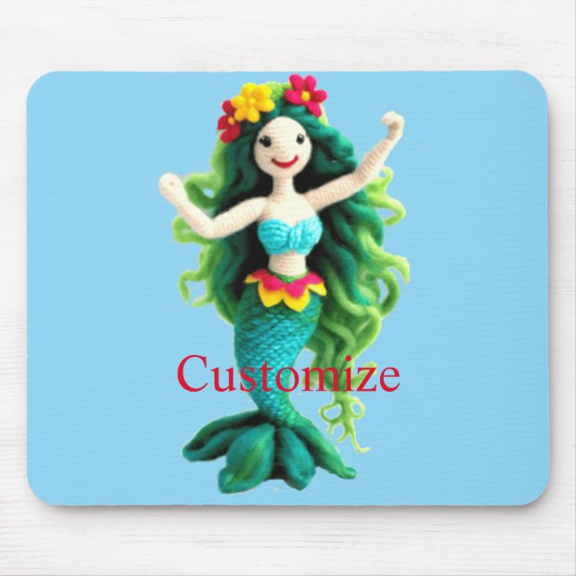 Green-haired Mermaid Thunder_Cove Mouse Mat (Front)