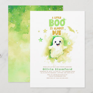 Green Halloween A Baby Boo Fun Baby Shower Invitation