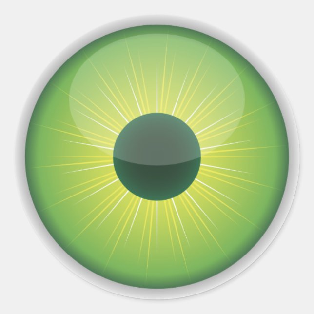 Green Halloween Eyeball Stickers (Front)