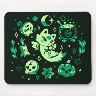 Green Halloween Vibes Mouse Mat