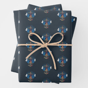 Green Halloween Witch Wrapping Paper Sheet