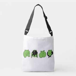 Green Hamster Butts Crossbody Bag