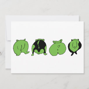 Green Hamster Butts Holiday Card